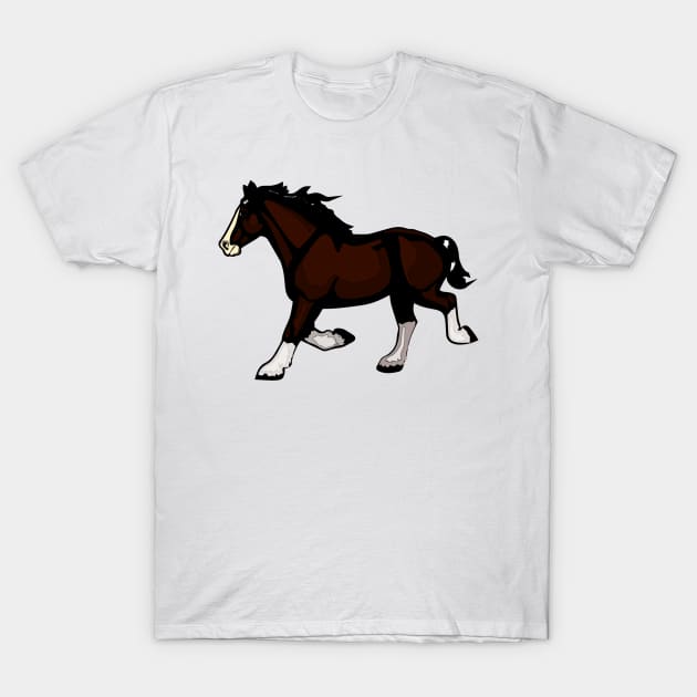 Dark Horse Trotting T-Shirt by Shyflyer